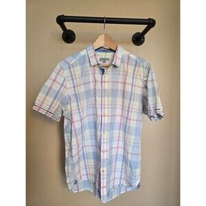 Ted Baker short sleeve button up plaid collared shirts men's‎ size 5